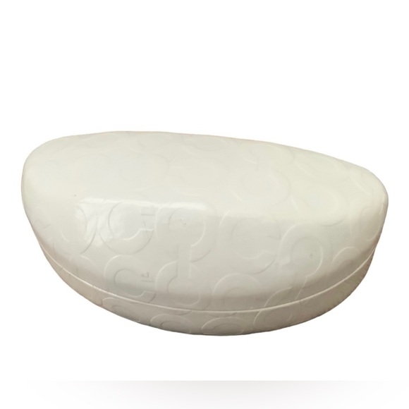 COACH Hardshell White Monogram CC Sunglasses Eyeglasses Protective Case - Picture 1 of 14